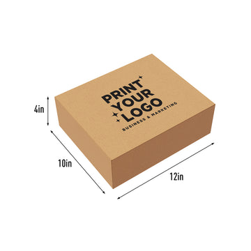 No Side Flap Mailer 12" x 10" x 4" - with Custom Logo