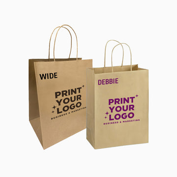 Medium Kraft Paper Bag with Logo – Custom Retail Shopping Bag for Brands