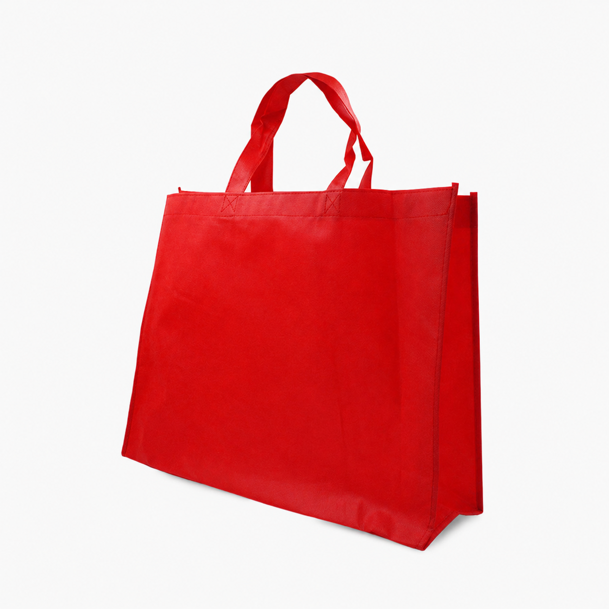 Blank Reinforced Non-Woven Tote Bag with Gusset – 18" × 6" × 14”