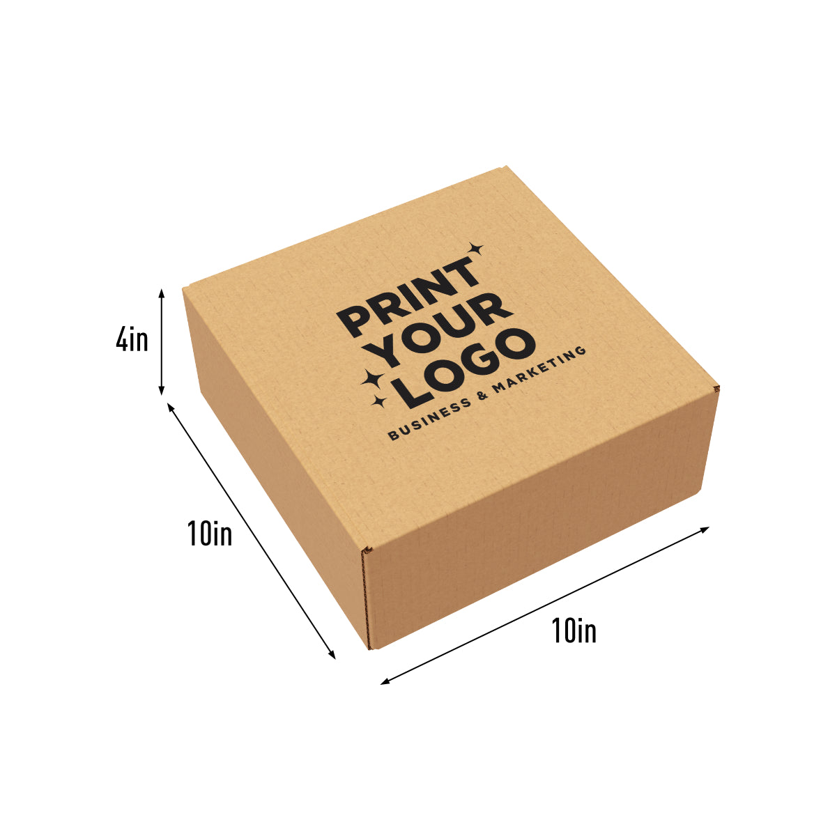 Kraft Literature Mailer 10" x 10" x 4" - with Custom Logo