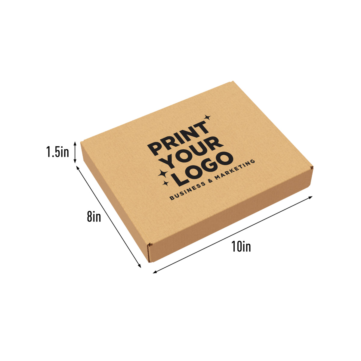 Kraft Literature Mailer 10" x 8" x 1.5" - with Custom Logo