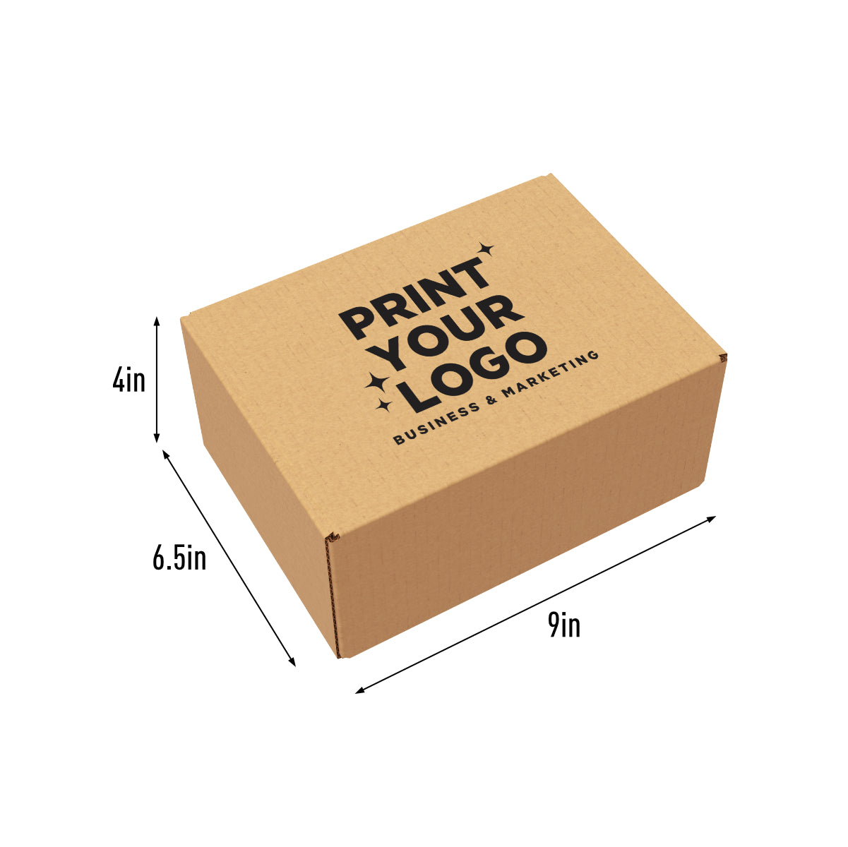 Kraft Literature Mailer 9" x 6 1/2" x 4" - with Custom Logo