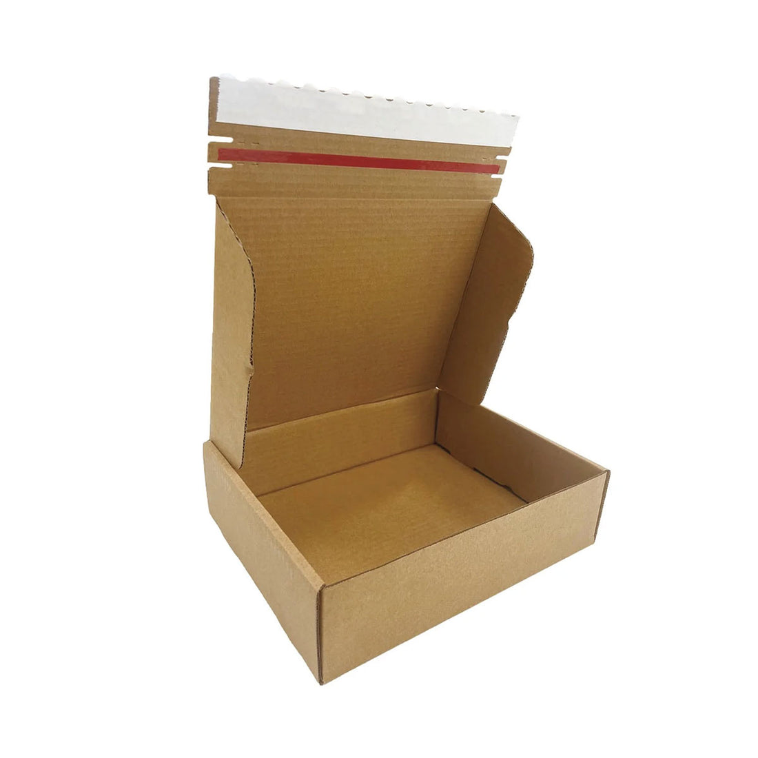 Kraft Mailer Box 11.125" x 8.75" x 3" with Self-Seal Tape - Custom One Colour Screen Printed Logo