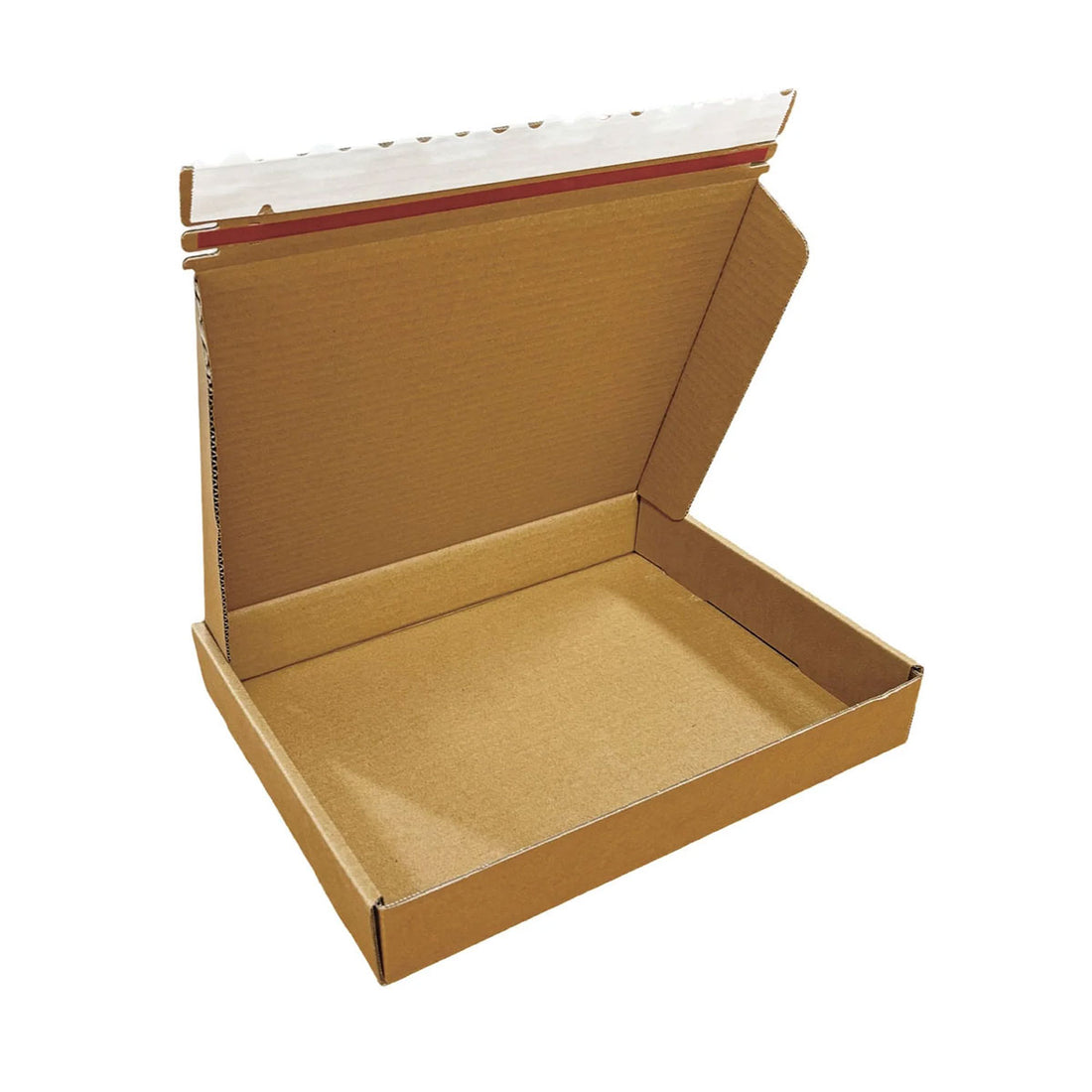 Kraft Mailer Box 13" x 10" x 2" with Self-Seal Tape - Custom One Colour Screen Printed Logo