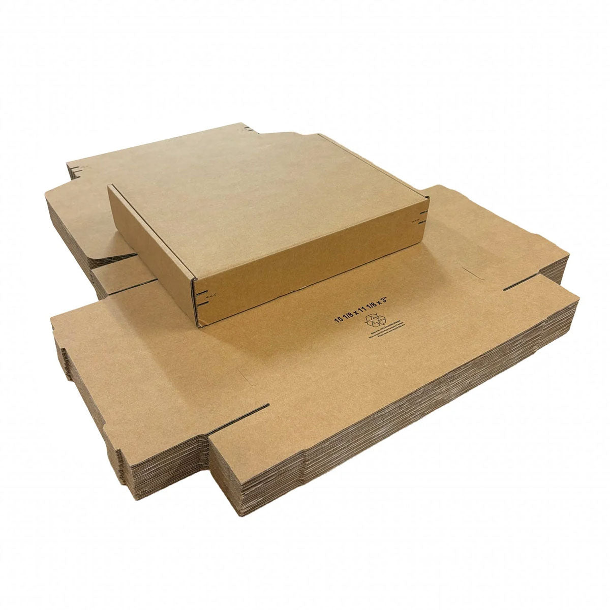 Kraft Mailer Box 15.125" x 11.125" x 3" with Self-Seal Tape - Custom One Colour Screen Printed Logo