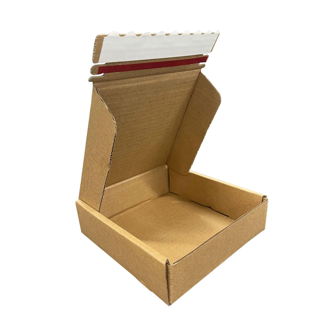 Kraft Mailer Box Self-Seal 7" x 7" x 2" - Custom One Colour Screen Printed Logo