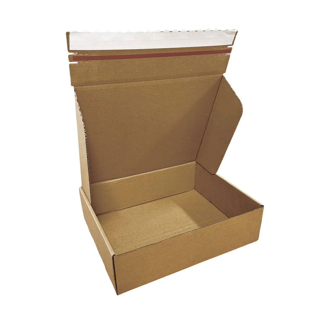 Kraft Mailer Box 14.25" x 11.25" x 4" with Self-Seal Tape - Custom One Colour Screen Printed Logo