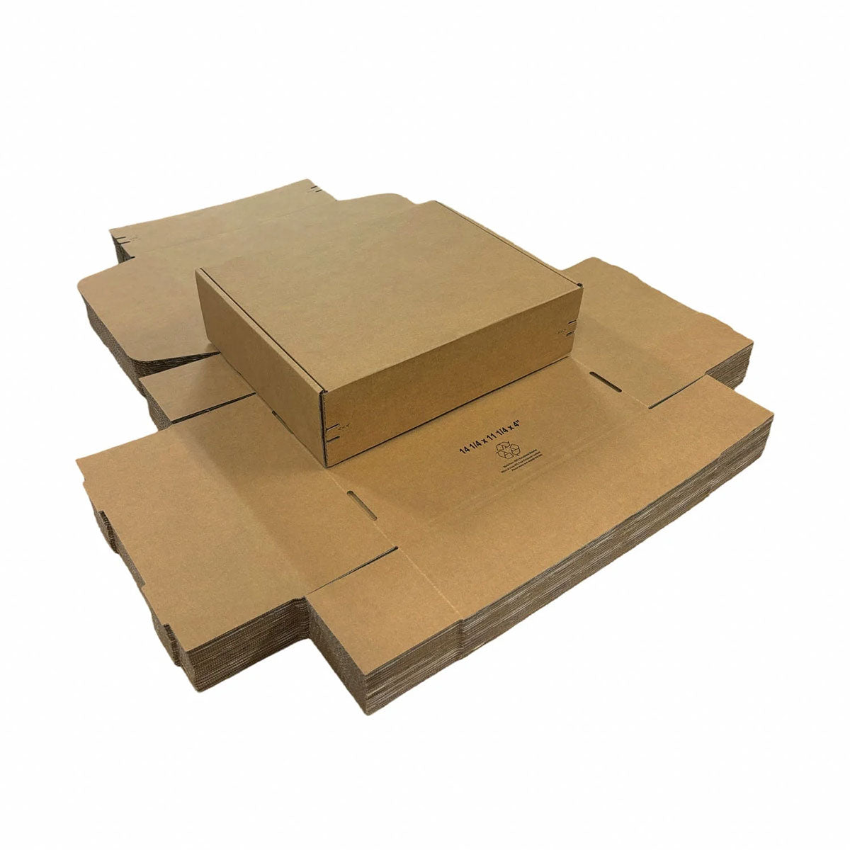 Kraft Mailer Box 14.25" x 11.25" x 4" with Self-Seal Tape - Custom One Colour Screen Printed Logo