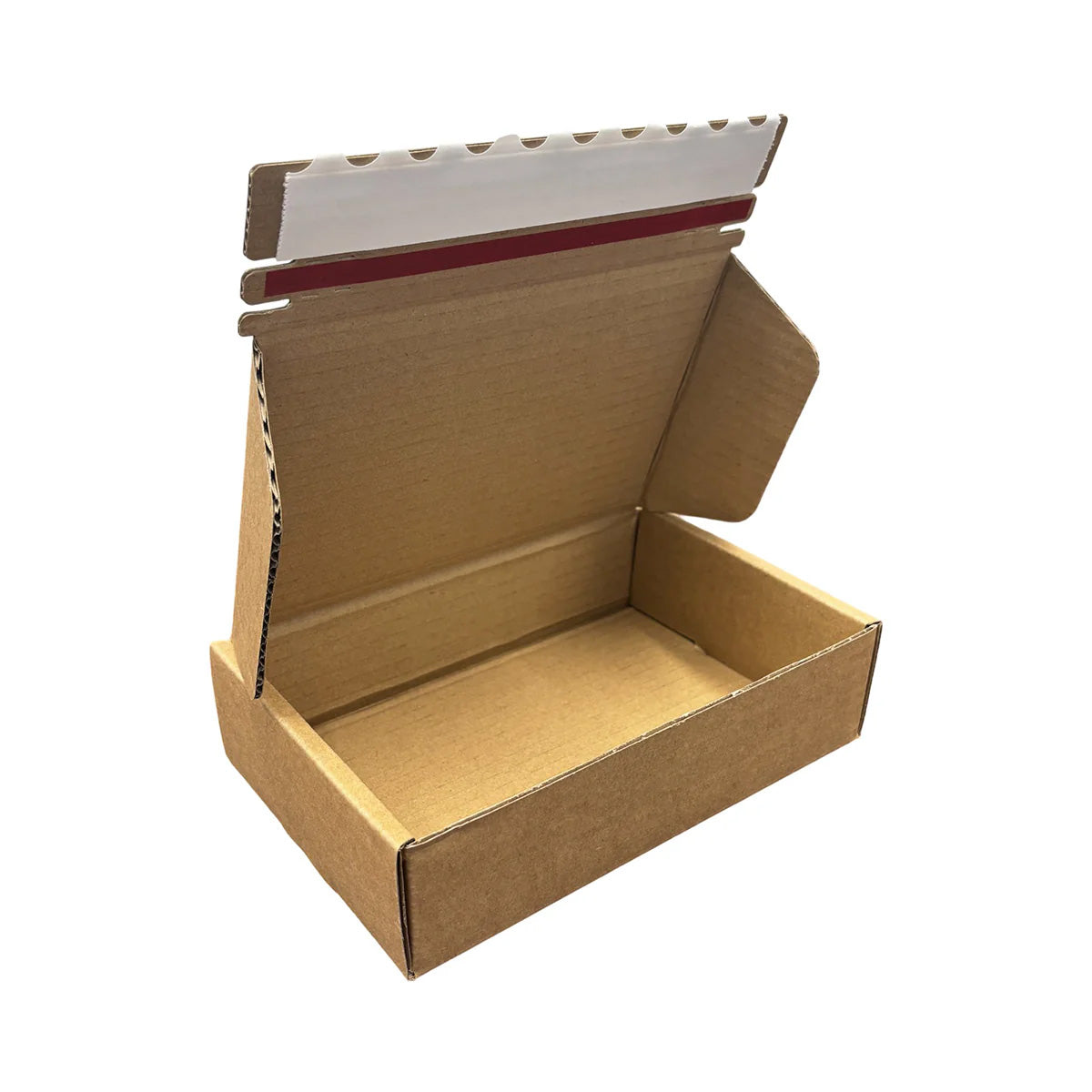Kraft Mailer Box 8" x 5" x 2" with Self-Seal Tape - Custom One Colour Screen Printed Logo