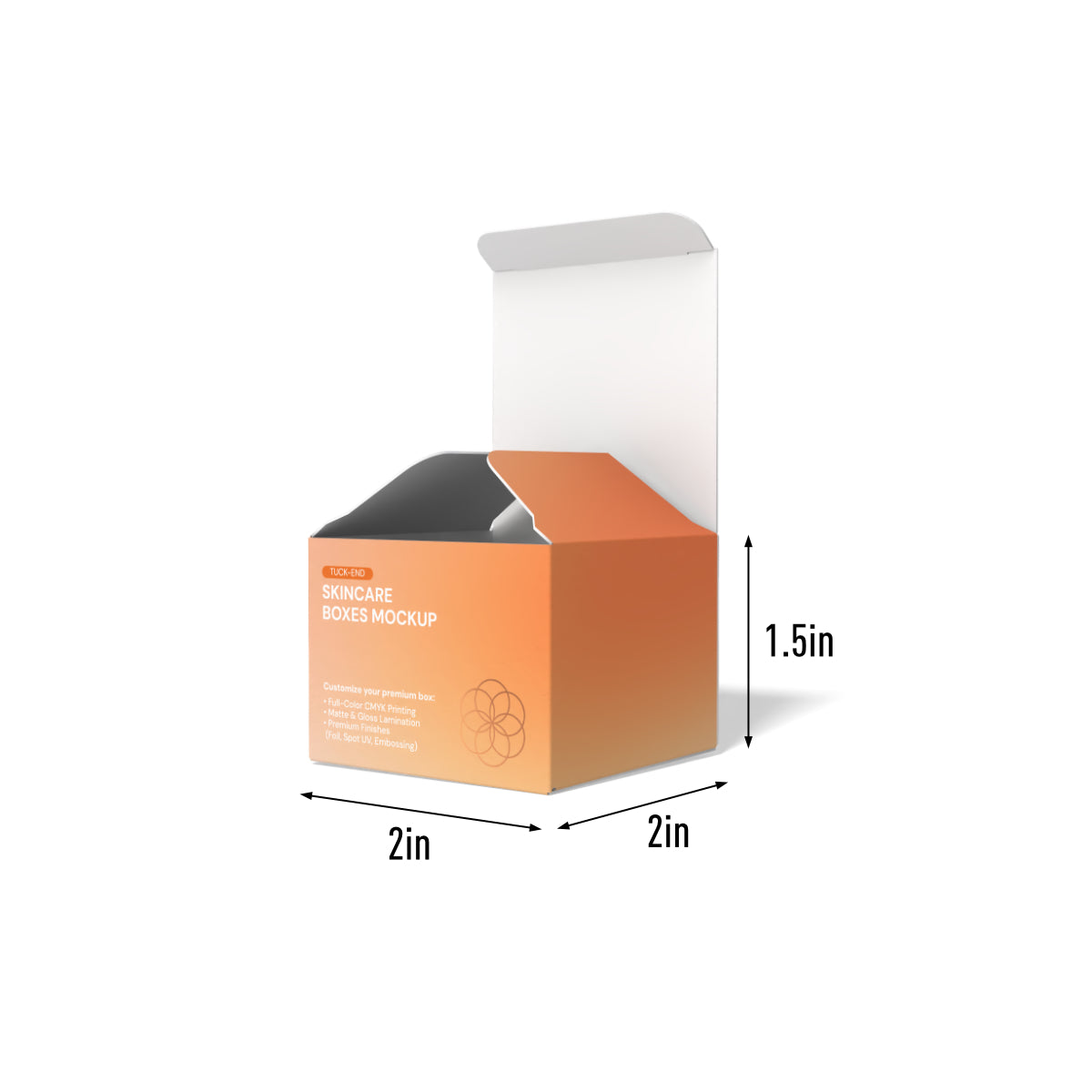 Custom Eye Cream Box – 2" x 2" x 1.5"