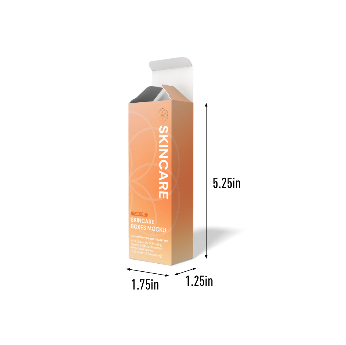 Custom Skincare Box – 1.75" x 1.25" x 5.25"