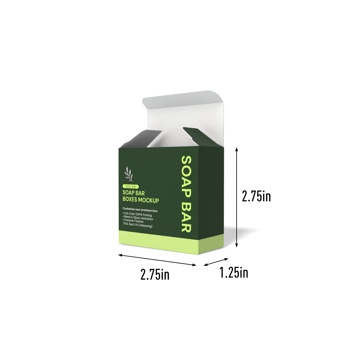 Square Artisan Soap Box-2.75x1.25x2.75in