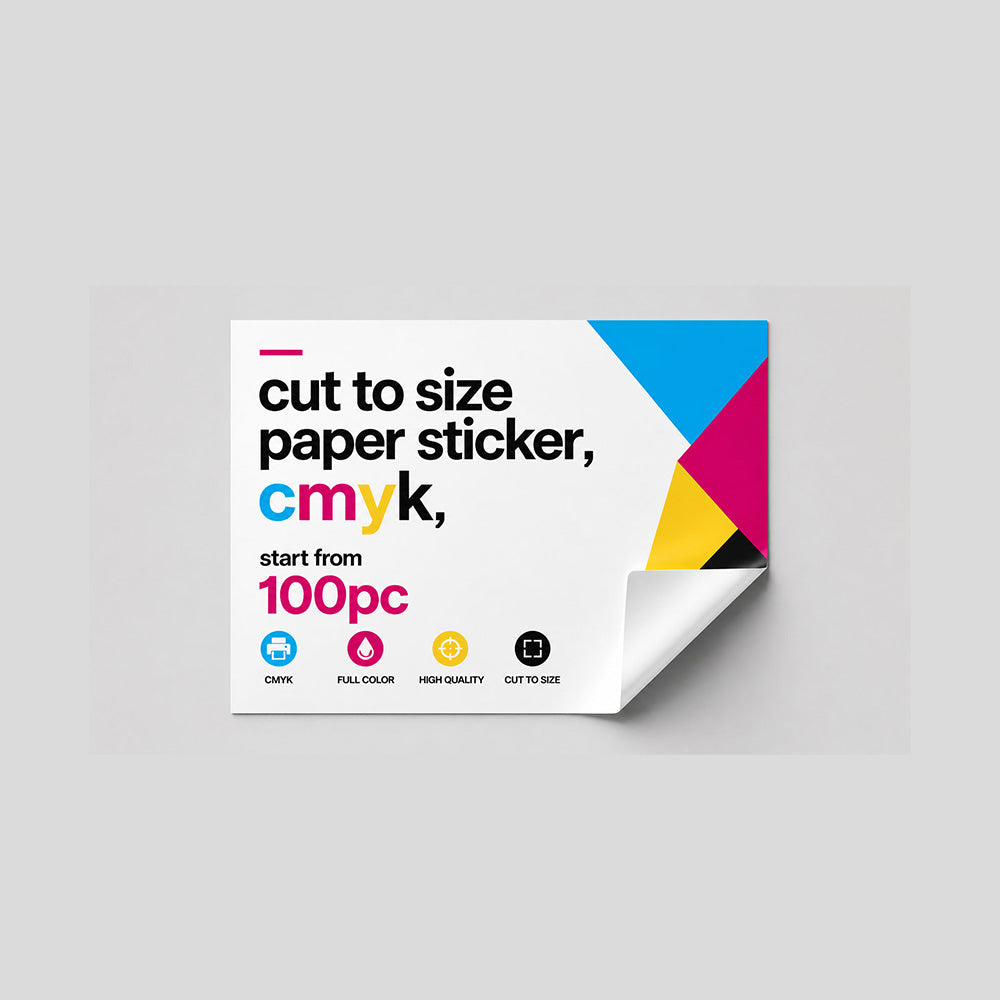 Cut to Size Paper Sticker | 3" x 4”