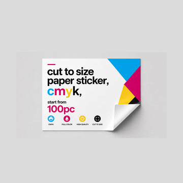 Cut to Size Paper Sticker | 3" x 4”