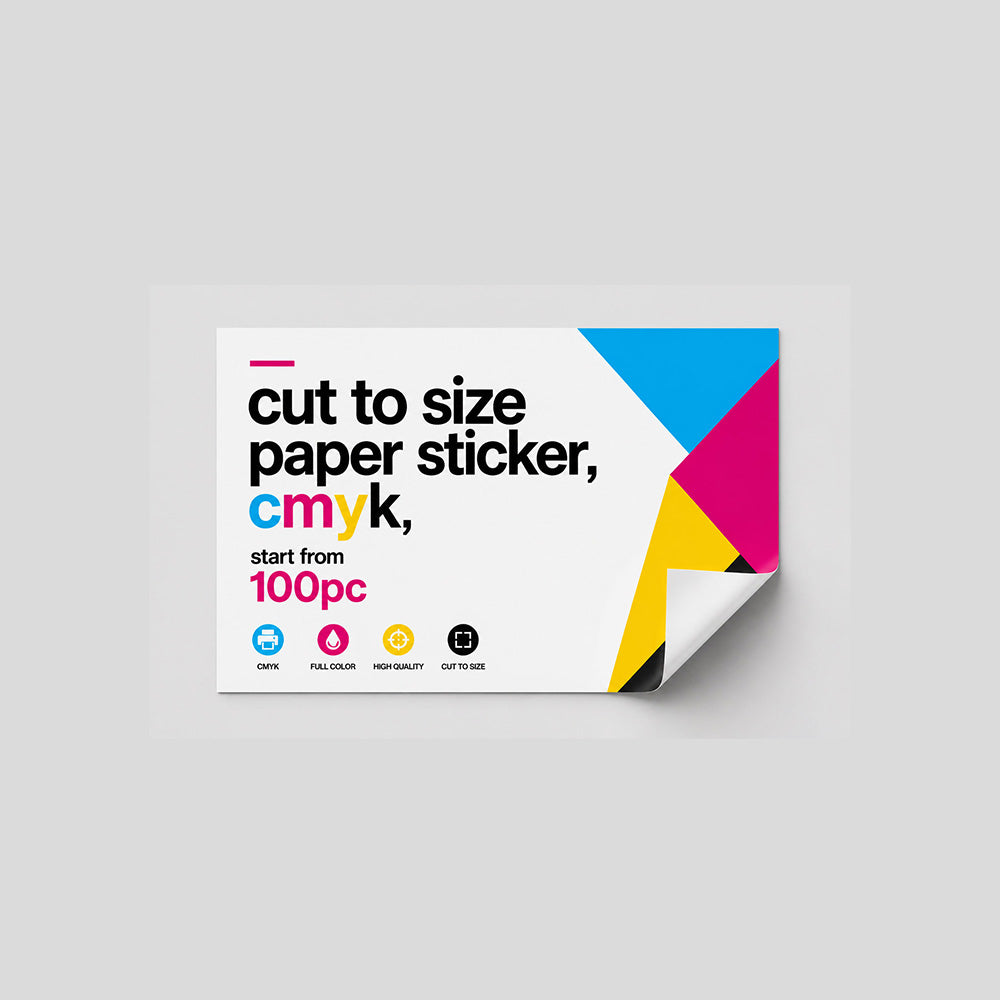 Cut to Size Paper Sticker | 2" x 4”