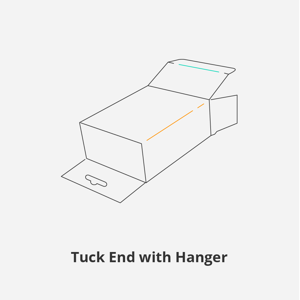 Tuck End with Hanger Template - Custom Die-Line Template