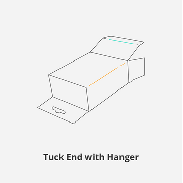 Tuck End with Hanger Template - Custom Die-Line Template